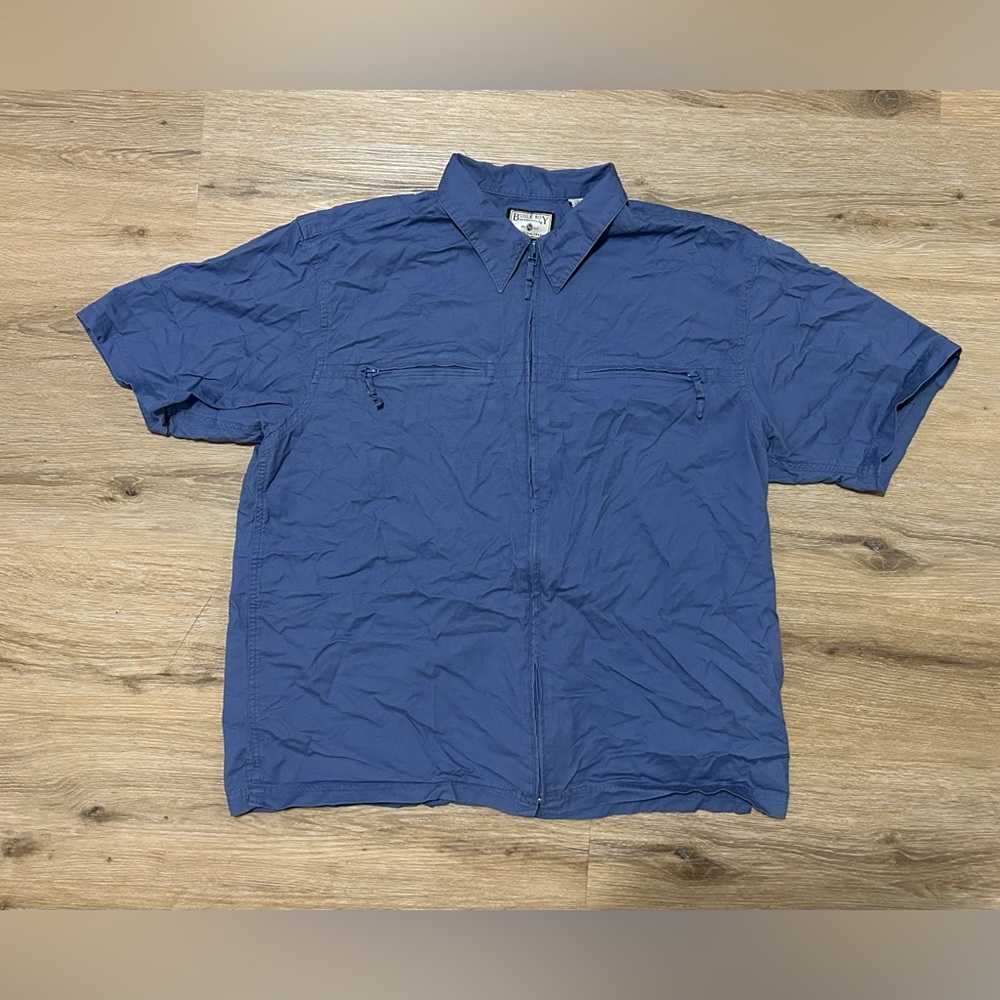Bugle Boy Zip Up Short Sleeve Shirt